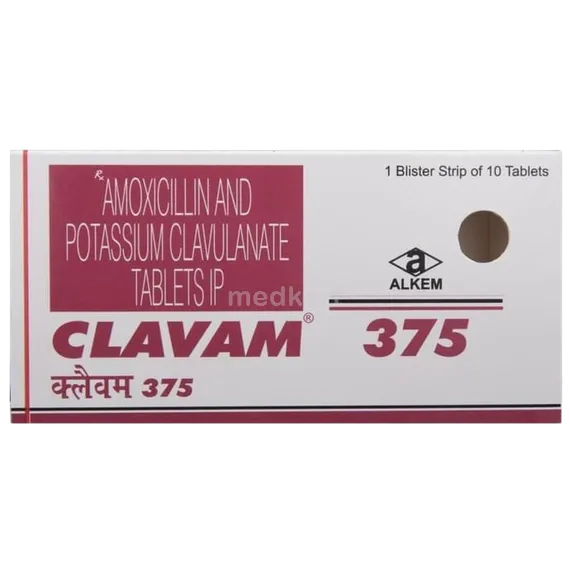 clavam 375mg tablet 10's